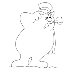 The Snowman Free Coloring Page for Kids
