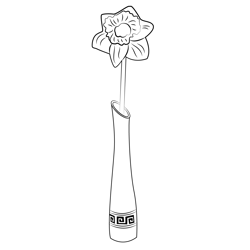 Vase Free Coloring Page for Kids