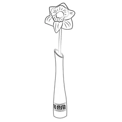 Vase Free Coloring Page for Kids