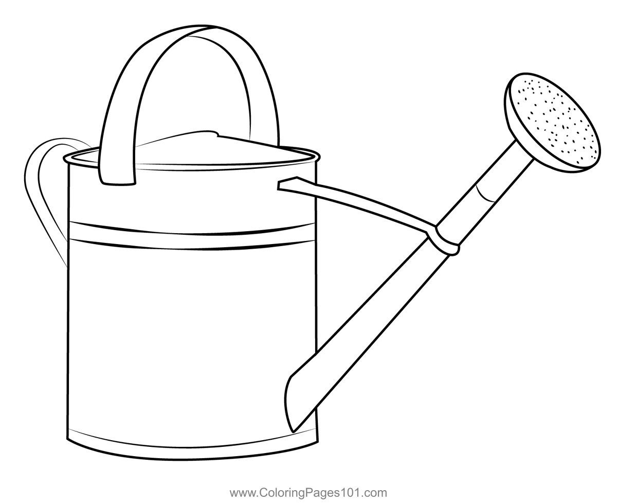 Watering Can Coloring Page For Kids Free Crocodile Printable Coloring 