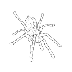 Tarantula Spider Free Coloring Page for Kids