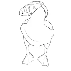 Puffin 3 Free Coloring Page for Kids