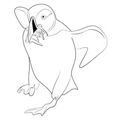 Puffin Landing Free Coloring Page for Kids