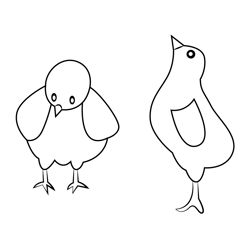 Poultry Chickens Free Coloring Page for Kids