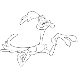 Fast Run Road Runner Free Coloring Page for Kids