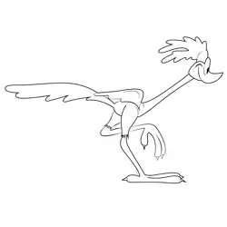 Walk Road Runner Free Coloring Page for Kids