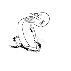 Black-throated loon 3 Free Coloring Page for Kids