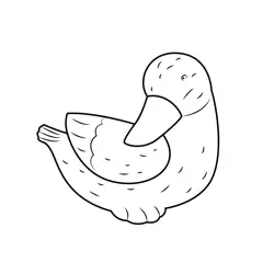 Ceramic Duck Free Coloring Page for Kids