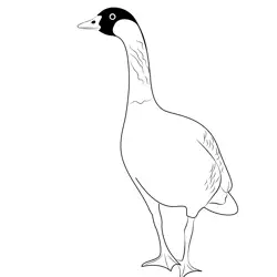 Young Nene Free Coloring Page for Kids