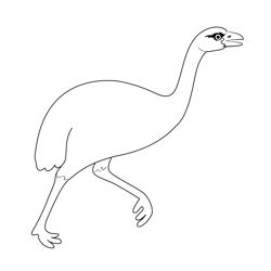 Emu Run Free Coloring Page for Kids