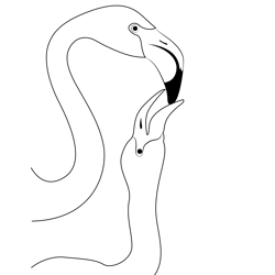 A Newly Born Baby Flamingo Free Coloring Page for Kids