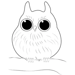 Cute Owl Free Coloring Page for Kids
