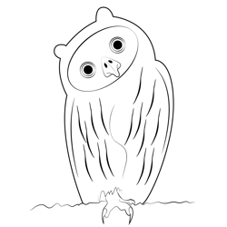 Flirty Owl Free Coloring Page for Kids