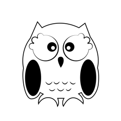 Owl Cute Free Coloring Page for Kids