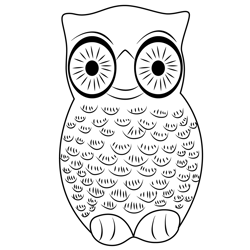 Plaster Owl Free Coloring Page for Kids