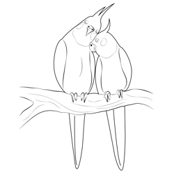 A Bird Love Free Coloring Page for Kids