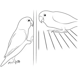Love Bird 1 Free Coloring Page for Kids