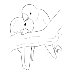 Love Bird 3 Free Coloring Page for Kids