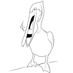 Eastern Brown Pelican Bird Free Coloring Page for Kids