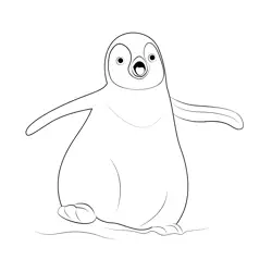Beautiful Penguin Free Coloring Page for Kids