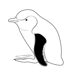 Fairy Penguin Free Coloring Page for Kids