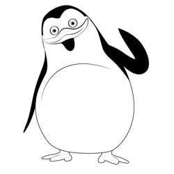 Penguin 4 Free Coloring Page for Kids