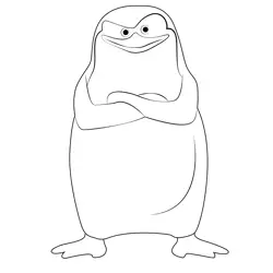 Stand Penguin Free Coloring Page for Kids