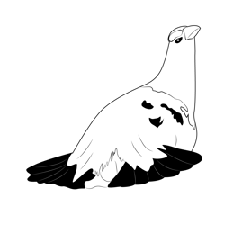 Beautiful Willow Ptarmigan Free Coloring Page for Kids