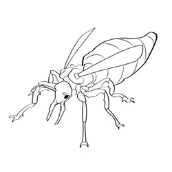 Giant Ant Free Coloring Page for Kids