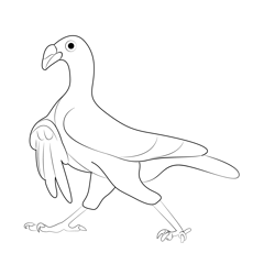 Pigeon Fast Walk Free Coloring Page for Kids