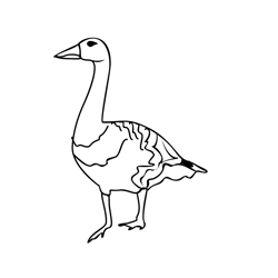 Bean Goose 1 Free Coloring Page for Kids