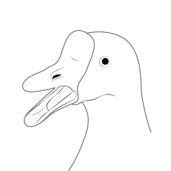 Goose 7 Free Coloring Page for Kids