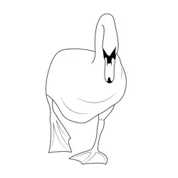 Swan Walk Free Coloring Page for Kids