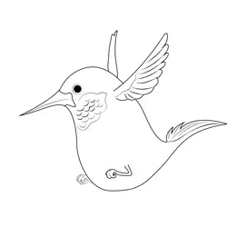 Chubby Humming Bird Free Coloring Page for Kids