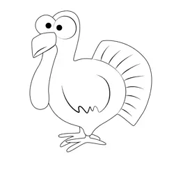 Beautiful Turkey Free Coloring Page for Kids