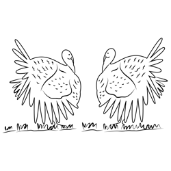 Turkey Bird Free Coloring Page for Kids