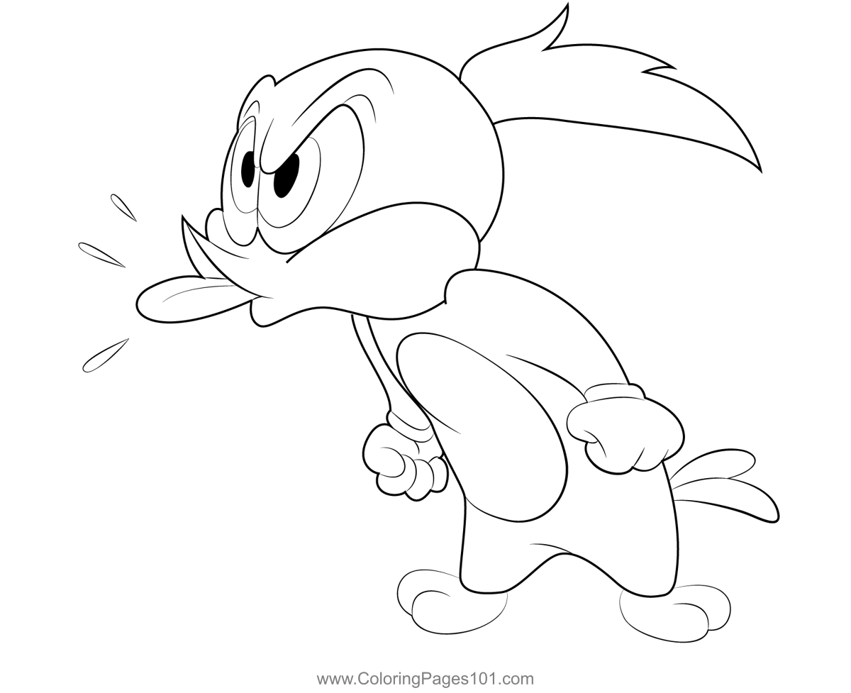 Woodpecker 3 Coloring Page for Kids - Free Woodpeckers Printable ...
