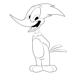 Woody Woodpecker Free Coloring Page for Kids