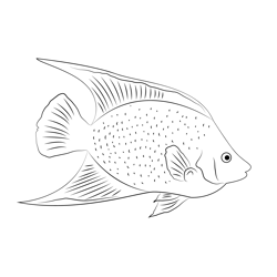 Angelfish Free Coloring Page for Kids