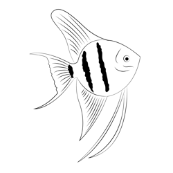 Asst Angel Fish Free Coloring Page for Kids