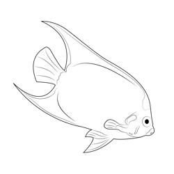 Yellow Mask Angelfish Free Coloring Page for Kids
