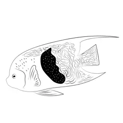 Yellowbar Angel Fish Free Coloring Page for Kids