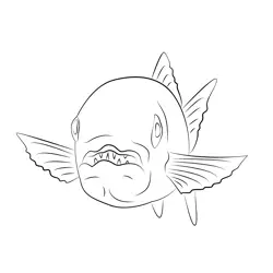Great Barracuda Free Coloring Page for Kids
