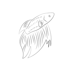 Betta See Up Free Coloring Page for Kids
