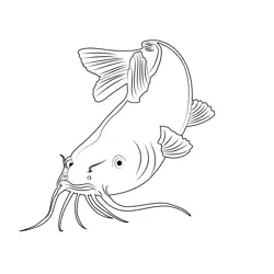 Big Catfish Valerian Free Coloring Page for Kids