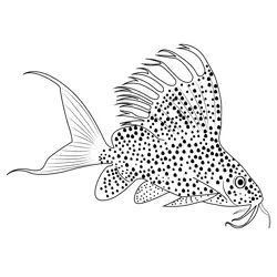 Featherfin Catfish Free Coloring Page for Kids