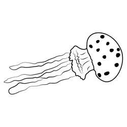 Jellyfish In The Water Free Coloring Page for Kids