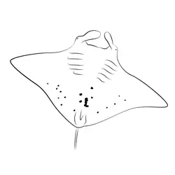 Creature Manta Ray Free Coloring Page for Kids