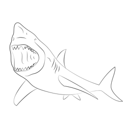 Shark Free Coloring Page for Kids