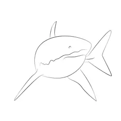 Gray Shark Free Coloring Page for Kids